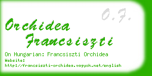 orchidea francsiszti business card
